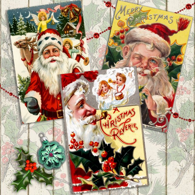 The Old-Fashioned Santa Set  Geschenkpapier Set (Von Creator hochgeladen)