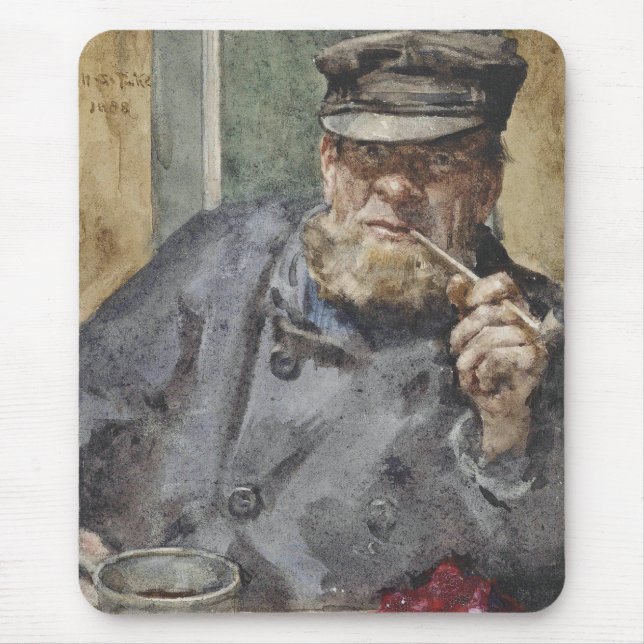 The Old Sea Dog (von Henry Scott Tuke) Mousepad (Vorne)