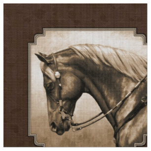 The Old West Quarter Horse Sepia Brown Stoff