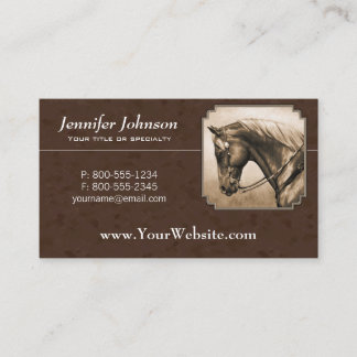 The Old West Quarter Horse Sepia Brown Visitenkarte