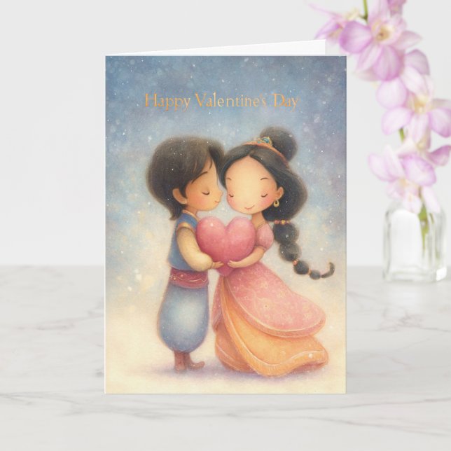 The One I Walk With Valentine Card Karte (Orchidee)