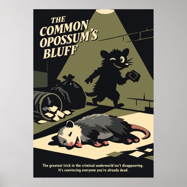 The Opossum’s Bluff Retro Art Poster (Vorne)