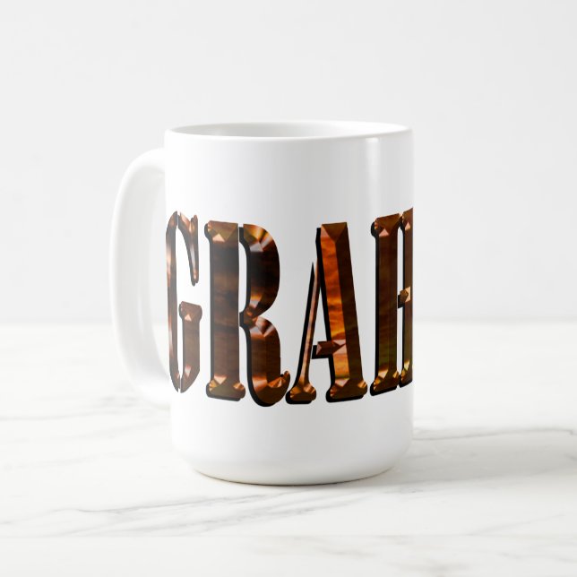 "The Orange Dimension Name of Graham" Kaffeetasse (Vorderseite Links)