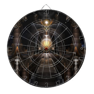 The Orb of Acrellis Fraktal Art Dart Board Dartscheibe