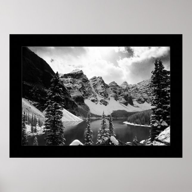 The Other Moraine Lake (Black & White) Poster (Vorne)