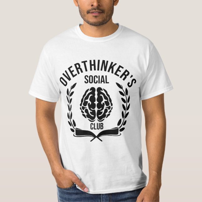 The Overthinker's Social Club T-shirt Design (Devant)