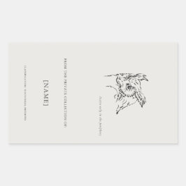 The Owl Ex Libris Bookplate -Menagerie Archive  Rechteckiger Aufkleber