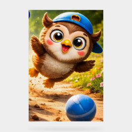 The owl playtime vibrant vertical nursery wall pos