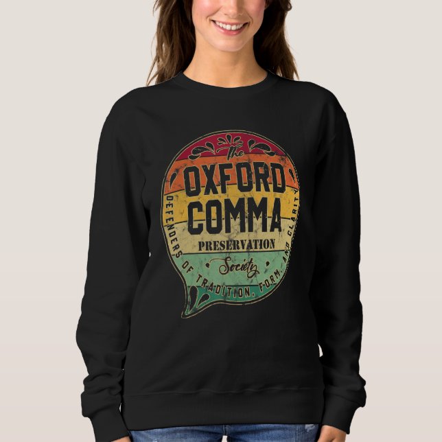 The Oxford Comma Preservation Society Dictionary V Sweatshirt (Vorderseite)