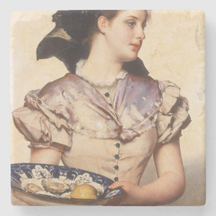 The Oyster Girl (von Karl Gussow) Steinuntersetzer