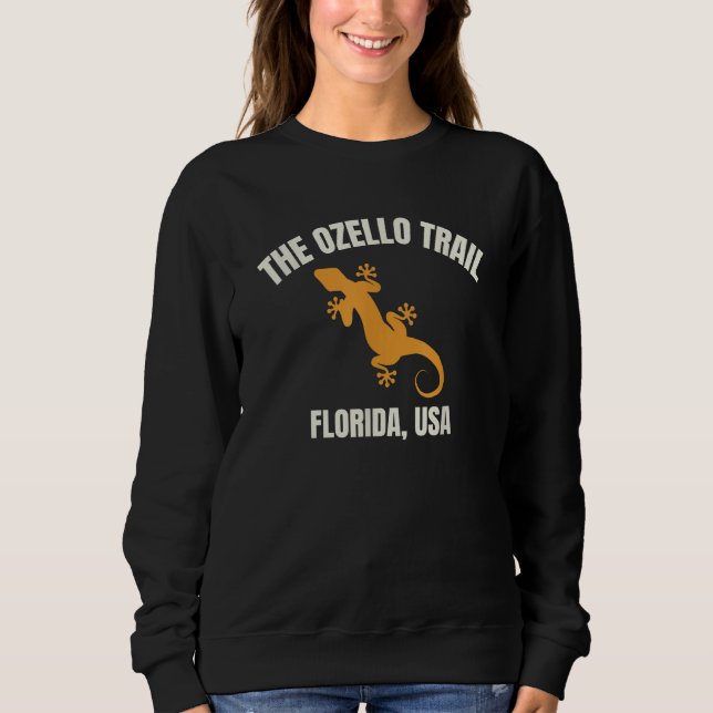 The Ozello Trail Florida USA Gecko Design Sweatshirt (Vorderseite)