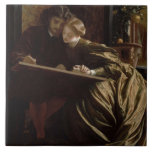The Painter's Honeymoon (von Frederic Leighton) Fliese<br><div class="desc">Dieses Design zeigt ein Gemälde des britischen Viktorianischen Künstlers Frederic Leighton (1830-1896). Es zeigt einen beruflichen Maler mit seiner Ehefrau auf den Flitterwochen. Der Mann skizziert ein Bild, während er die Hand seines geliebten Herzens hält. Sowohl der Mann als auch seine Ehefrau tragen elegante Kleidung und sind im Atelier seines...</div>