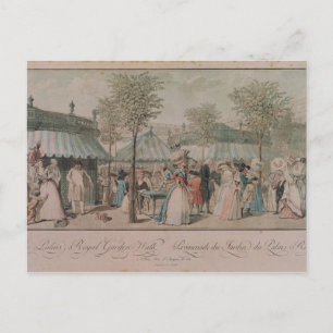 The Palais Royal Garden Walk, 1787 Postkarte