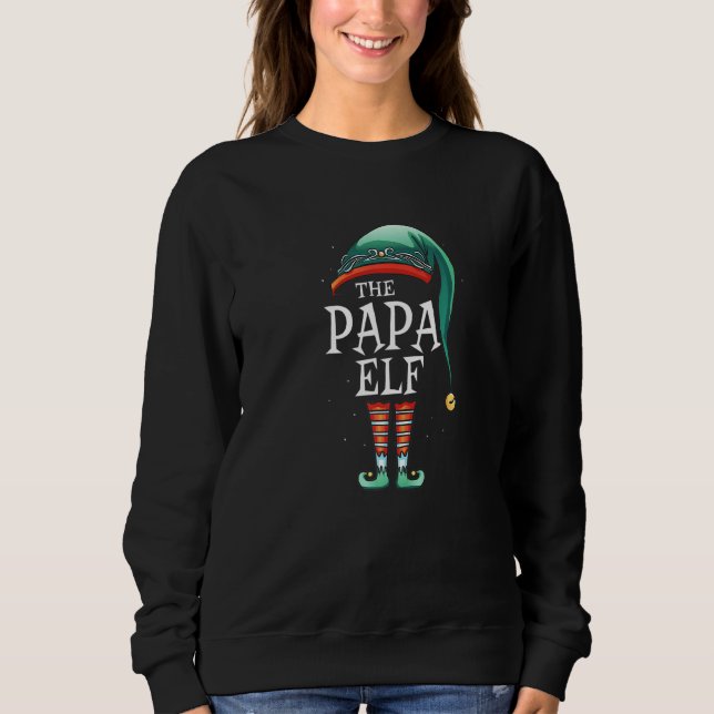 The Papa Elf Matching Group Christmas Party Pajama Sweatshirt (Vorderseite)
