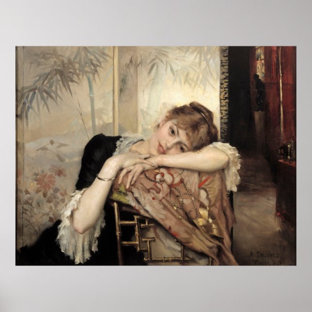 The Parisienne (Virginie) 1883 von Albert Edelfelt Poster (Vorne)