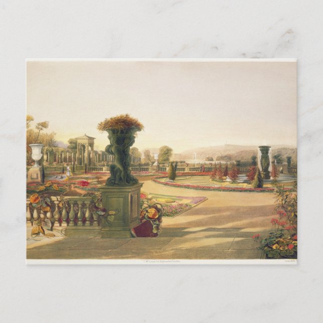 The Parterre, Trentham Hall Gardens, Pub von Thoma Postkarte (Vorderseite)