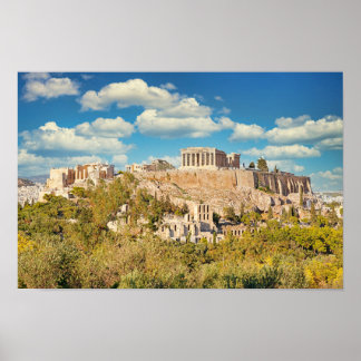 The Parthenon on the Athenian Acropolis, Griechenl Poster