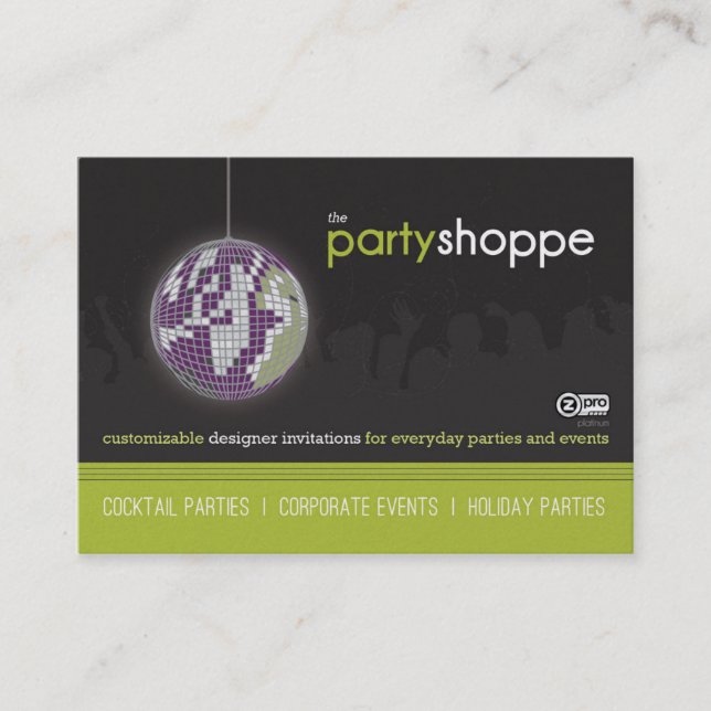 The Party Shoppe NEW Business Cards (9/2016) Visitenkarte (Vorderseite)
