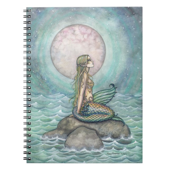 The Pastel Sea Fantasy Art Mermaid-Notebook Notizblock (Vorderseite)