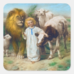 The Peace, 1896 von William Strutt Quadratischer Aufkleber