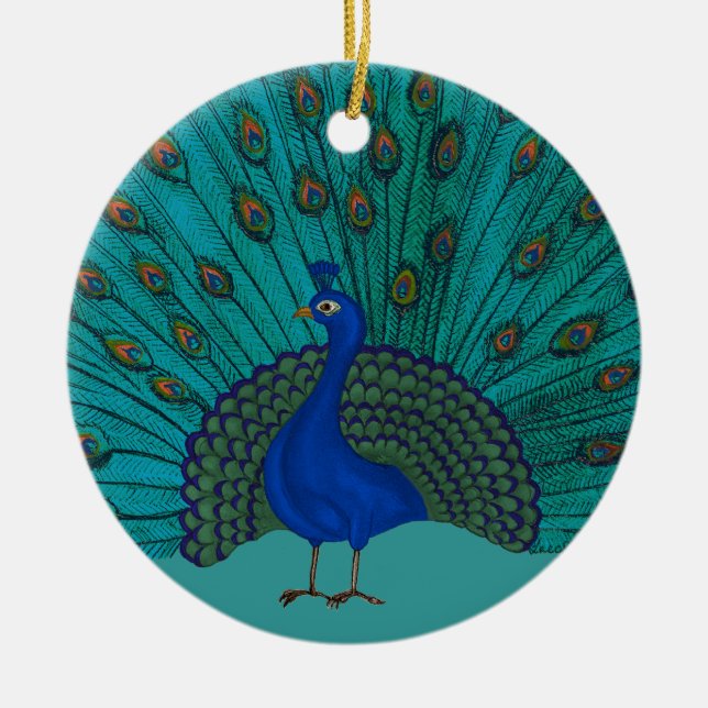 The Peacock Keramik Ornament (Vorne)