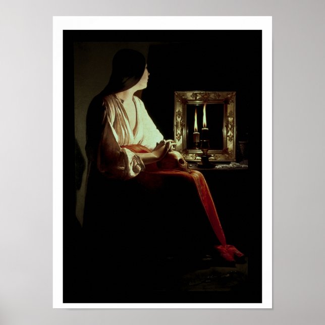 The Penitent Magdalen, c.1638-43 (Öl auf Leinwand) Poster (Vorne)