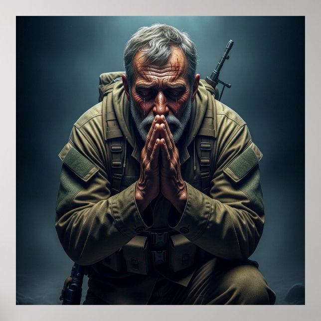 The Penitent's Prayer: Tears of Divine Mercy Poster (Vorne)