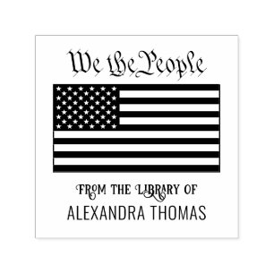 The People USA Flag Library Name Permastempel