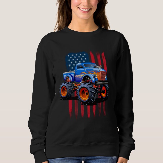 The perfect American Flag Monster Truck's Rule Sweatshirt (Vorderseite)