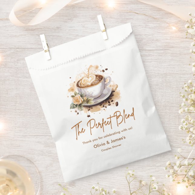 The Perfect Blend Coffee Wedding Couples Shower  Geschenktütchen (Ausgeschnitten)