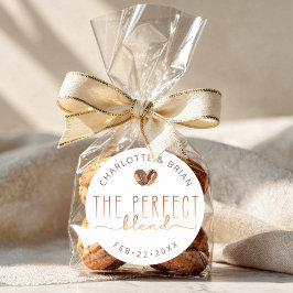 The Perfect Blend Coffee Wedding Shower Runder Aufkleber