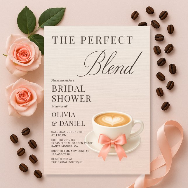 The Perfect Blend Couple Shower Coffee Einladung (Von Creator hochgeladen)
