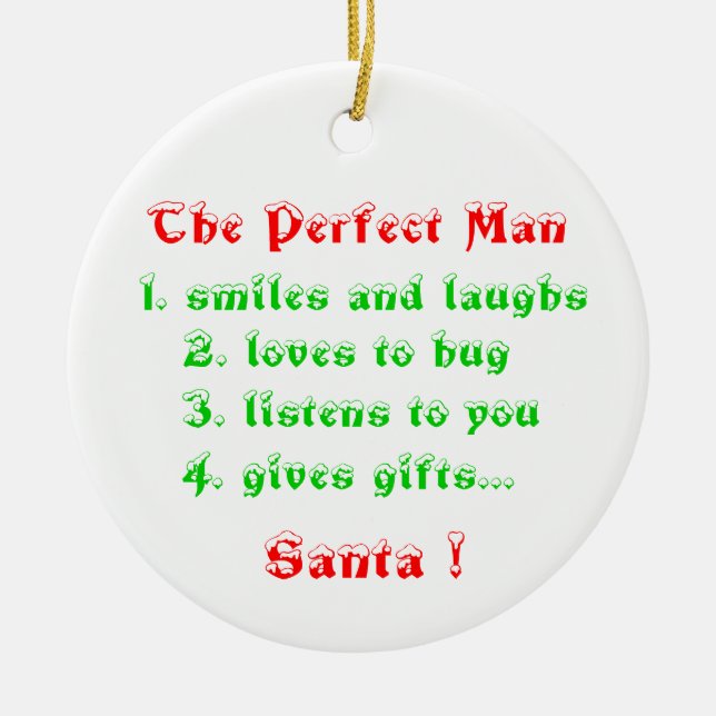 The Perfect Man-circle ornament (Vorne)