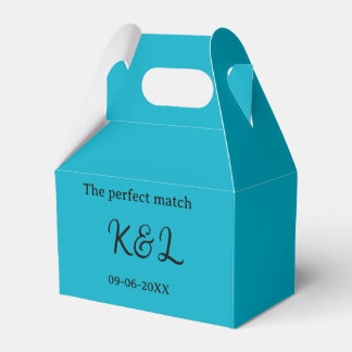 The perfect match couple name letter date blue sim geschenkschachtel