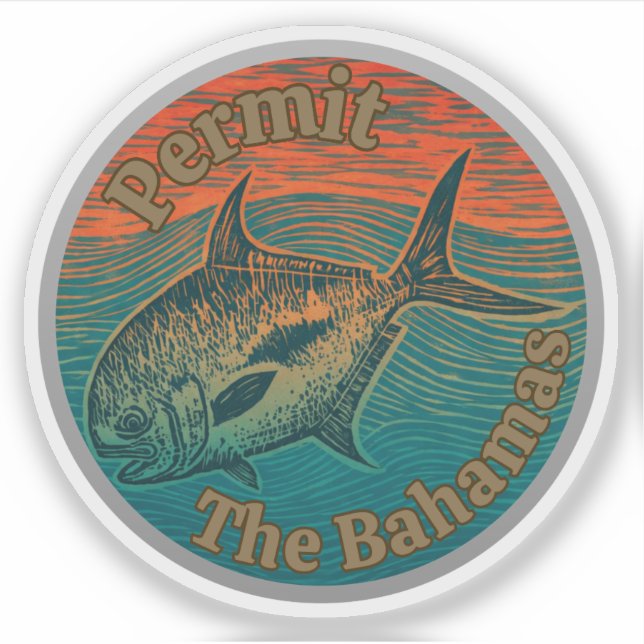 The permit game fish western Atlantic the bahamas  Aufkleber (Vorderseite)