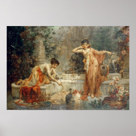 The Pet Bird von Hans Zatzka - Poster