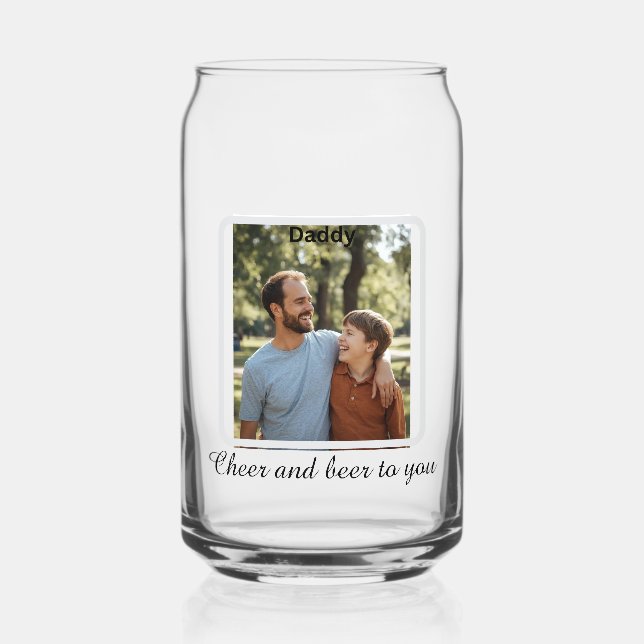 The Photo Message For Him Personalized dad's day Dosenglas (Vorderseite)