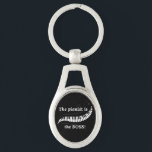 The pianist is the BOSS Keychain Schlüsselanhänger<br><div class="desc">Share your love for piano and let everyone know who's in charge with this keychain! Makes a great gift!</div>