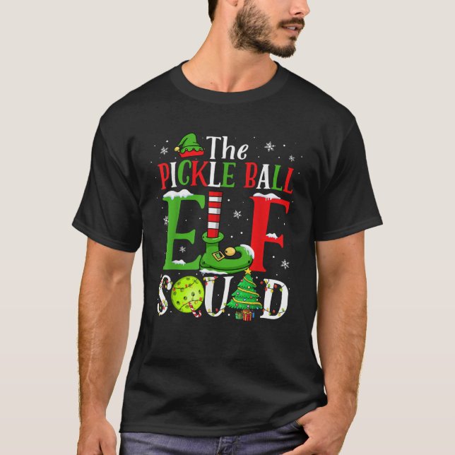 The Pickle Ball Elf Squad Matching Pickle Ball Pla T-Shirt (Vorderseite)