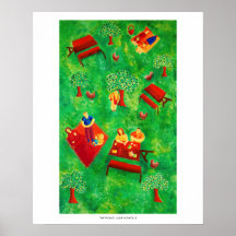 The Picnic Contemporary Acrylic Painting Art Print
