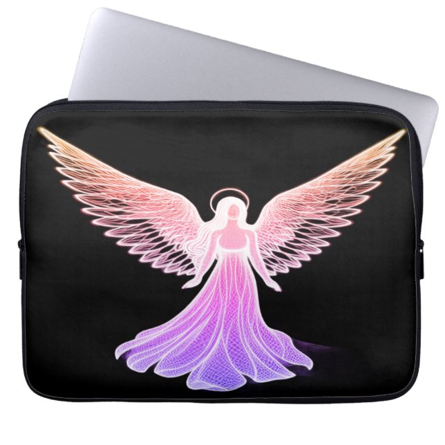 The Pink Angel on a Laptop Sleeve Electronics Bag (Vorderseite)