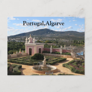  The pink Estoi palace,portugal,algarve Postkarte