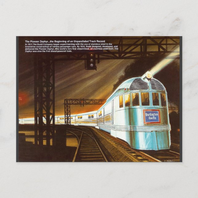 The Pioneer Zephyr 1934 Postkarte (Vorderseite)