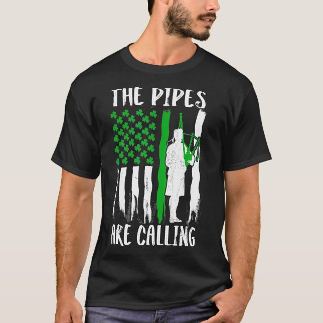 The Pipes Are Calling St Patricks Day Irish  (2) T-Shirt (Vorderseite)