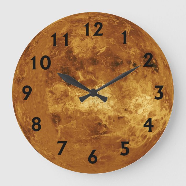 The Planet Venus Große Wanduhr (Vorderseite)