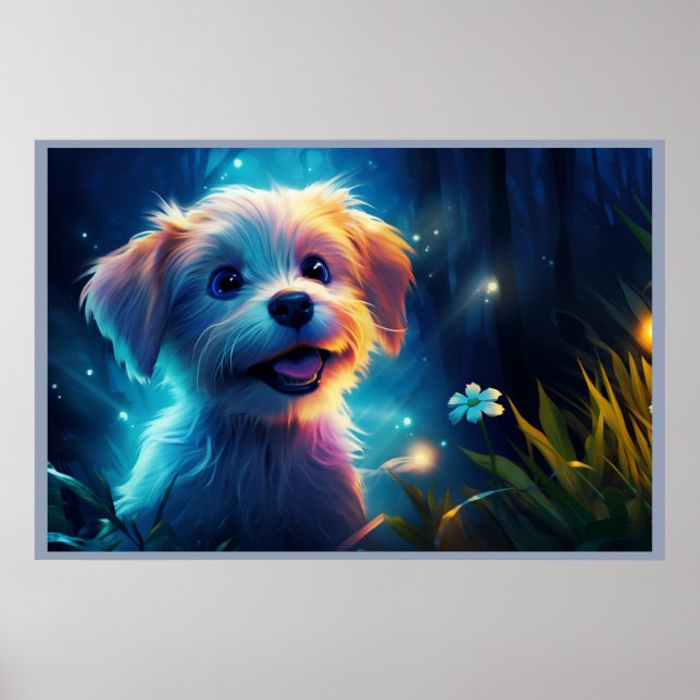 The Playful Antics of the Cute Pooch Poster (Vorne)