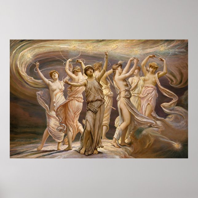 The Pleiades von Elihu Vedder, 1885 Poster (Vorne)
