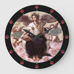 The POETRY Allegory Fresco von Raffaello Sanzio Große Wanduhr