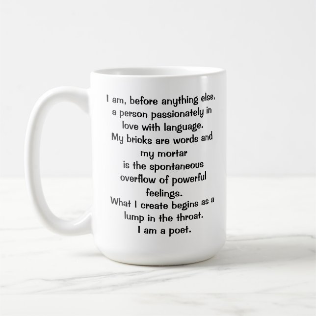 The Poet's Creed Mug (Gauche)