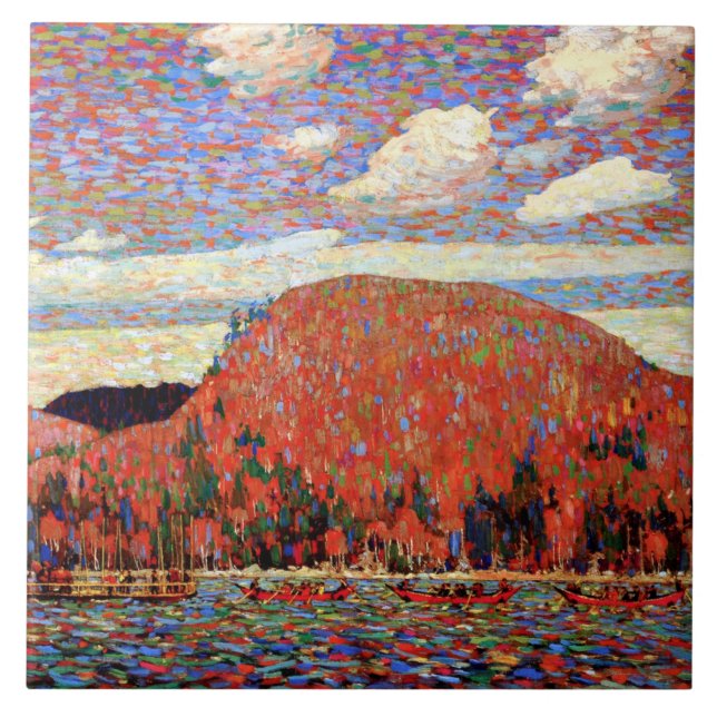 The Pointers, Fine Art Malerei von Tom Thomson, Fliese (Vorderseite)